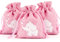 24 Stk 8x10cm Jutesäckchen Rosa Leinen Kordel Tasche mit Baby Elefant Muster Natur Säckchen Geschenksäckchen Tüten für kleine Geschenke Geschenkbeutel zum Taufe Geschlecht Offenbaren Party usw.