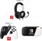 PDP Gaming LVL40 Stereo Kopfhörer mit Mic für Nintendo Switch - PC, iPad, Mac, Laptop Compatible - Geräuschunterdrückung Mikrofon,3.5mm jack - schwarz & weiß & LED Faceoff Wired & Slim Travel Deluxe