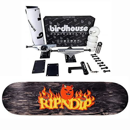 RIPNDIP Komplettes Skateboard, komplettes Skateboard, professionell, RIPNDIP hohe Qualität, Set Up und Board (8,25, Devils Work)