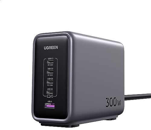 UGREEN MacBook Pro Charger - 300W USB C PD3.1 PPS Super Fast GaN Laptop Charger Compatible with MacBook Pro M3/MacBook Air, Dell XPS, iPhone 15/14, iPad Pro, Pixel 8, Galaxy S24