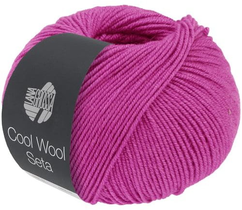 LANA GROSSA Cool Wool Seta | Cool Wool Klassiker mit Seidenanteil | Handstrickgarn aus 80% Schurwolle (Merino extrafein) & 20% Seide | 50g Wolle zum Stricken & Häkeln | 160m Garn FB 11