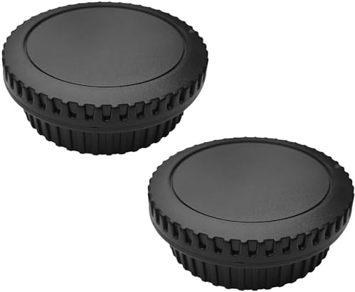 Gehäusedeckel + Objektivrückdeckel für Canon EOS EF EF-S Mount 90D 80D 77D 70D 60D 5Ds 1DX 5D 7D / 6D Mark II III 200D 250D Kamera (für Zubehör), Hxdzieory [2 Stück]
