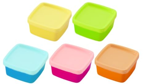5 pezzi Mini-contenitori per alimenti, piccole scatole per ingredienti, scatole alimentari complementari, scatole per porzioni di cibo, contenitori per alimenti con coperchio, barattoli richiudibili