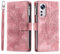 VEEMOS Handyhülle für Xiaomi 12 hülle Klappbar Blumen Handytasche Schutzhülle Klapphülle mit Kartenfach Handy Tasche Book Cover Flip Case Ständer - Rosa
