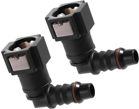 Partuto 2 Pcs 5/16 Universal Fuelhose Quick Release Connector - Nylon Black