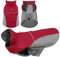 KONVINIT Hundemantel Winter Warm Hundejacke Wasserdicht Wintermantel für Kleine/Mittelgroße Hunde Winddichte Winterjacke für Hunde mit Reflexstreifen und Bauchschutz,red L