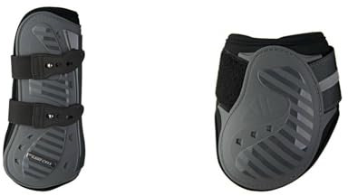 Ekkia Aurora Gamaschenset mit Streichkappen, PU Hartschale mit Neopren Innenfutter WB (dunkel grau)