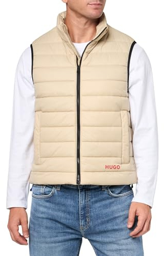 HUGO Men's Contrast Logo Lightweight Nylon Padded Vest Vest (pack of 1)
