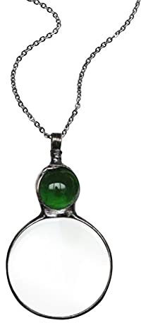 OCKULT Lupenanhänger, 10-fache hängende Lupe, Vintage-Monokellinse, für Frauen, Lesen, Handwerk, Schmuck