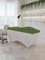 Untitled Wave Matratze mit Memory Foam 190x70 für Kosmetikliege, Massageliege, mit Bezug aus Velours | für Wimpernverlängerungen, PMU - Olivgrün