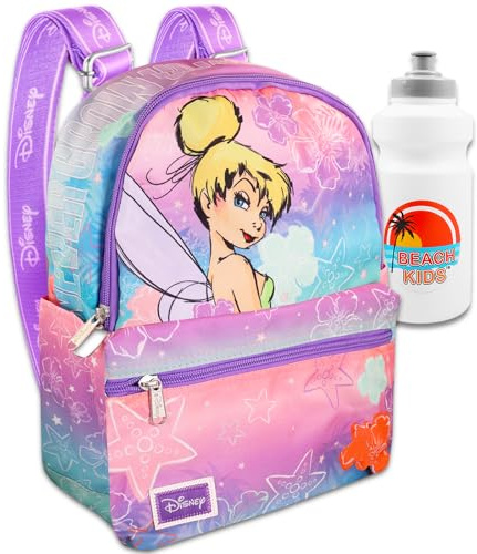 Tinker Bell Mini-Rucksack-Geldbörsen-Set, 33 cm, Disney Tink Fee, Flasche, mehr