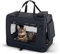 PET VIOLET Hundetransportbox Hundebox Faltbar Auto Transporttasche Hunde Katzen Tragetasche 50x34x36 cm, Schwarz