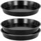 JEUIHAU 3 PCS Round Pizza Baking Tray, 10 inch Non Stick Round Baking Tray Durable Carbon Steel Pan Deep Pan Pizza Tray for Baking Oven, Making Pizza, Home Kitchen