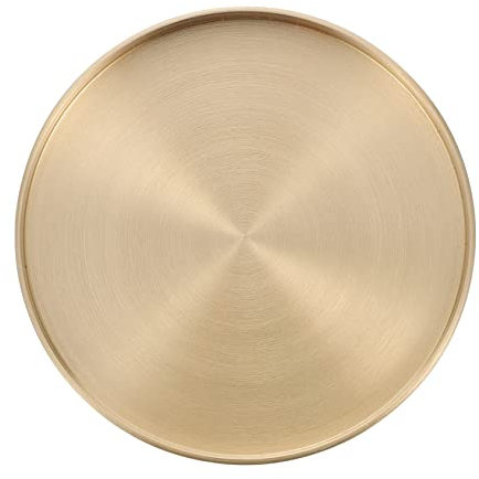 Ciieeo Coaster accesoire Cuisine mug Cafe Verre à Cocktail Plateau de Service Rond Dessous de Verre Chaud décor d'or décor rétro sous-Verres en métal pour Tasse sous-Verres dorés cuivre