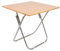 THE SECRET HOME - Mesa Cuadrada Plegable Portátil - Color Natural - Largo 70 cm x Ancho 70 cm - Mesa de Madera y Metal - Ideal para Cocina, Terraza o Jardín (Madera, Largo 70 x Alto 70 x Ancho 70 cm)