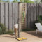 Lauuoeriau Hogar y jardín, piscina y spa, accesorios de piscina y spa, ducha al aire libre, gris, 50 x 55 x 224 cm, ratán de poliéster y madera de acacia