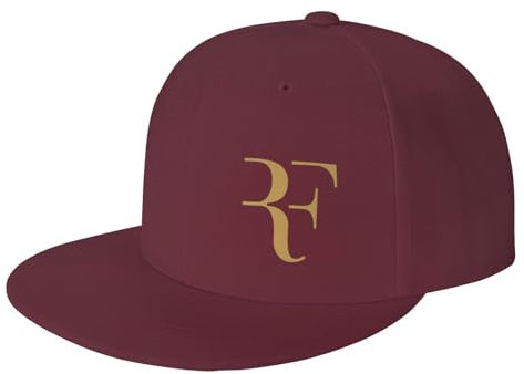 Roger Federer Logo Unisex Fashion Cool Adjustable Snapback Baseball Cap Hat One Size Red