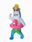 FXICH Aufblasbares Kostüm für Erwachsene, für Herren, für Damen, Tierkostüm: Haifisch, Schweinekostüm, Kuh (aufblasbares Hai Kostüm) (blue&pink, adult 150-190cm)