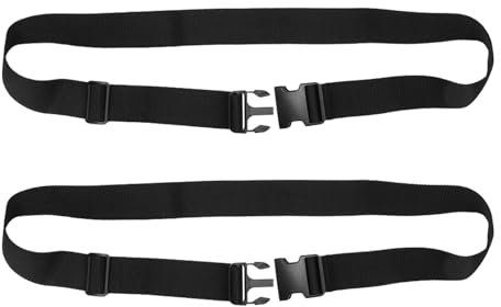 KASESSS 2 Stück Rollstuhl Sicherheitsgurt mit Schnalle, Rollstühle Anschnallgurt 150 cm/59 inch Lang, Rollstuhlgurt for Disabled Anti Slip für Ältere Menschen Patienten Rollstuhlfahrer (Schwarz)