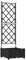 vidaXL Jardinière de Jardin avec Treillis Noire 40x40x125.5 cm