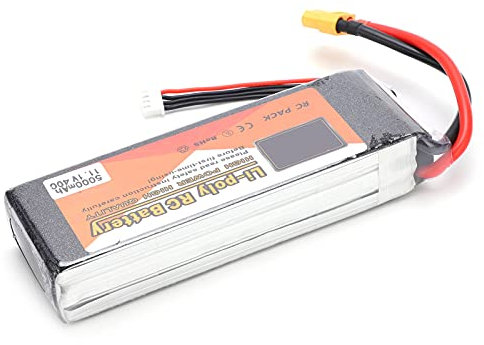 Plug de Batterie Lipo 5000mAH 40C 11.1V Batterie Rechargeable pour Les Drones RC Racing, Lushapacy au Lithium à Haut Débit pour Le Drone RC, la Voiture et L'avion