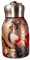 Thermal Water Bottle, Insulated Travel Mug, Retro Drink Tumbler, 300ml Stainless Steel Cup for Hot Cold Beverages, Coffee Tea Container, Leakproof Flask for Outdoor Commuting