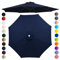 Chinimon Replacement Parasol Canopy 2m/2.5m/2.7m/3m/3.5m, 6/8 Arms Parasol Replacement Cover, Garden Parasol Replacement Canopy for Garden Umbrella Yard Beach (Navy Blue, 3m/6-Ribs)