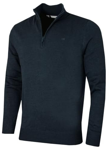 Calvin Klein Mens 2026 Campus 1/2 Zip All Season Easy Care Sweater