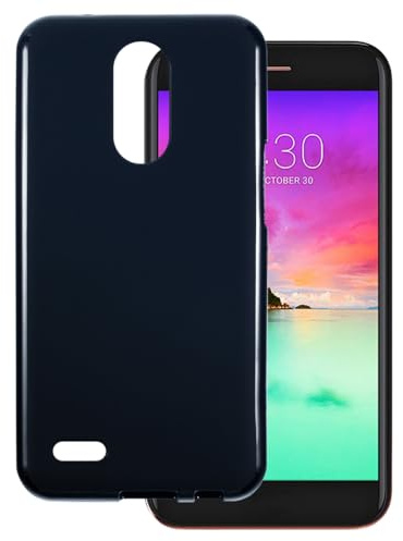 OAGELIM Hülle kompatibel mit LG K10 2017 Case Stoßfeste TPU Weiche Flexible Schützende Handyhülle mit Kratzfestigkeit und Militärischer Fallschutz (Schwarz)
