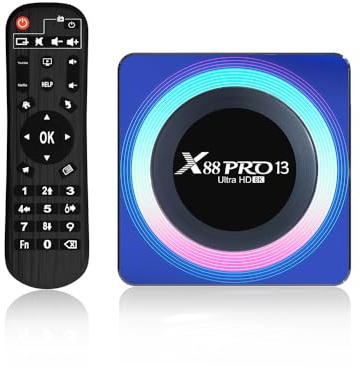 Boitier TV Box Box Android TV 8K 4 GB RAM/64 GB ROM Android 13.0 Système, Soutien Wi-FI 6 2,4 GHz/5,8, Ultra HD Lecteur, Bluetooth 5.0 Quadruple Cœur Boitier Smart TV Équipement USB 3.0/2.0