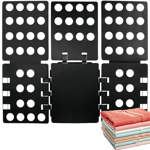 Zhenghebuy Planche à Plier Vêtements,Plieuse Linge Aide au Pliage du Linge,Organiseur Pliable à Rabat Enfant Adulte pour T Shirts,Pantalons,Jeans,Serviettes,Pulls,Chemises 58 x 68CM