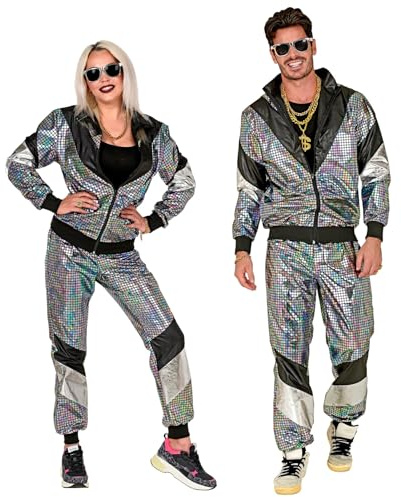 TrendandStylez Jogginganzug 80er 90er Jahre Kostüm – Trainingsanzug in 25 schrillen Designs wie Comic, Leo & Neon für Damen & Herren, für Karneval, Fasching & Mottoparty