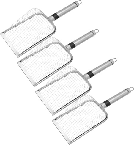 MospdyGear Set di setacci da giardino in acciaio inox, 4 pezzi, 2 mm, 2,8 mm, 3,8 mm, 5 mm, setaccio per sabbia, adatto per compost, sabbia o terra, ideale per giardinaggio e spiaggia