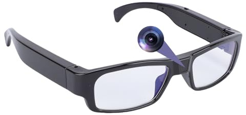 Cuifati Intelligente Brille mit Kamera, 1080P HD-Videoaufzeichnungsbrille, Weitwinkel, Anti-Shake-Sportkamerabrille für Radfahren, Outdoor-Aktivitäten, 1,5 Stunden Standby