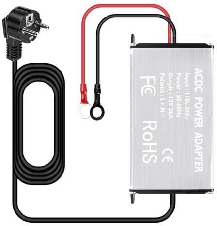 Alimentatore per riscaldamento diesel 5kW/8kW da 220V a 12V 16A per riscaldamento autonomo diesel convertitore di tensione da 230V a 12V continua 200W (Cavo di alimentazione non rimovibile)