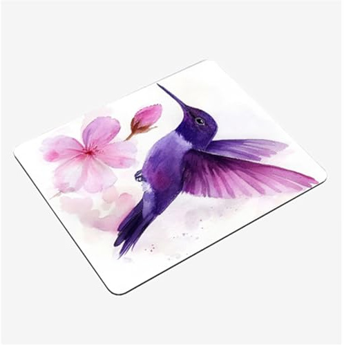 Tapis de Souris Gamer 200x150x3mm, Tapis Souris Blanc sous Main Bureau Colibri Mouse Pad Imperméable, avec Base en Caoutchouc, Bord Cousu Mousepad, Portable Gaming Accessoire Bureau Cadeaux S0-1271