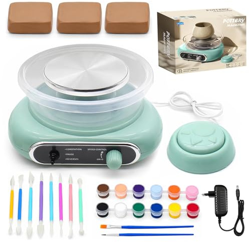 Set di mini dischi per ceramica da 4,7, disco rotante elettrico con strumenti e argilla