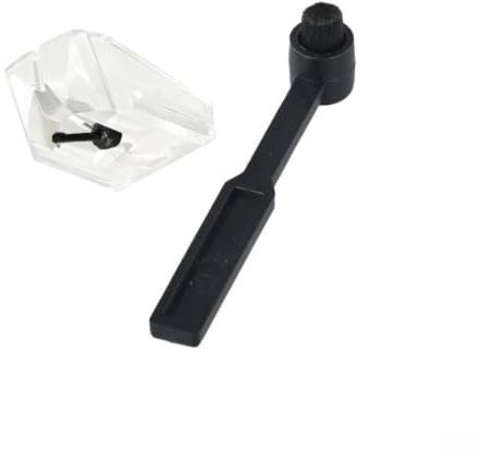 Replacement Stylus for Audio-Technica VM95E Elliptical Needle Turntable Cartridge Upgrade Clear White(with brus)