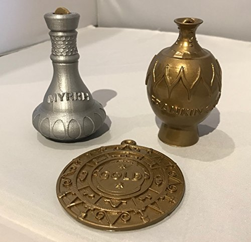 Weise Männer Set: Gold, Frankfurt und Myrrhe, Bühnenrequisiten / Dekoration, Krippe, Weihnachtsbaum, 3 Stück