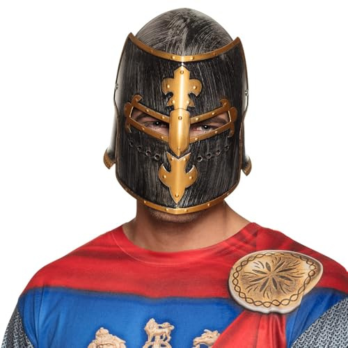 Boland 44043 - Crusader Helmet for Adults Made of Plastic, Headpiece for Knight Costume, Accessories for Carnival and Theme Party