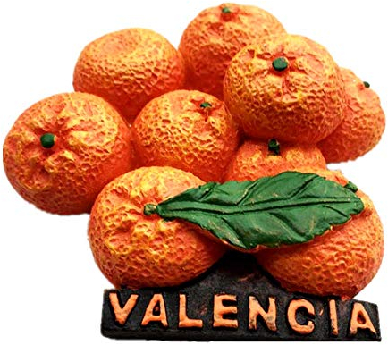 3D orange of Valencia Spain Fridge Magnet,Home & Kitchen Decoration sticker,Spain Valencia Refrigerator Magnet tourist souvenir gift
