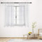 WOLTU 2er Set Sheer Voile Gardinen Vorhang Transparent kurz mit Schlaufen, Stores Gardinen Schals für Wohnzimmer Schlafzimmer Kinderzimmer Weiß 140x175 cm