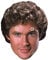 STAR CUTOUTS SM351 Halloween Michael Knight Knightrider David Hasselhoff Gesichtsmaske aus Pappe, tolles Gesprächsthema, Stern, Mehrfarbig, Regular