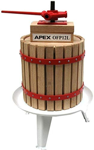 D&L Obstpresse mit 2X Presstuch Maischepresse Weinpresse Apfelpresse AWZ Saftpresse Obst 12L