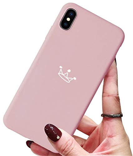 Ubeshine Hülle für iPhone XS/X - Kreatives 3D Muster Schutzhülle Ultra Dünn TPU Silikon Handyhülle Bumper - Chic Bling Herz Kratzfest