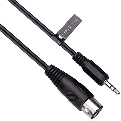 5-DIN MIDI auf 3,5 mm AUX TRS Buchse Audio Kabel, 5-polig auf 3,5 mm Stero-Stecker, kompatibel mit Smartphones, PC-Notebooks, Verstärkern, HI-FI, unterstützt analoges Tonsignal 2m