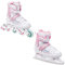 RAVEN 2in1 Schlittschuhe Inline Skates Inliner für Kinder Mädchen verstellbar (ROSI, 31-35 (20,5cm-23cm))