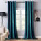 MIULEE Blau Samtvorhang mit Ösen 140x225, Wunderschön Weich Vorhänge Samt für Deko Schlafzimmer Wohnzimmer, 2 Stück Samt Gardinen Blickdicht Jedes 225 cm Hoch, Dicker Velvet Thermovorhang Winter