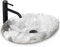 Rea Waschbecken Waschtisch Aufsatzwaschbecken Keramik Handwaschbecken Aufsatz Waschschale Oval Stein 49x31 Grau Badezimmer
