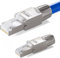 hb-digital 2x Conector RJ45 CAT 8 sin Herramientas Para Cable de Red Ethernet LSA compatible con CAT 7 CAT 7a CAT 6a CAT 6 CAT 5e 40 Gbps 2000 MHz para Cable de Instalación LAN DSL Carcasa Metálica